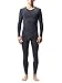 DAVID ARCHY Men's Free-Cutting Knit Long Sleeve Top and Bottom Thermal Underwear Set