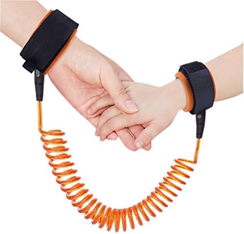 JiaUmfi Baby Safety Harness Strap Anti-Lost Wrist Link Leash Walking Hand Belt for Kids Toddler Child,Orange