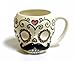 Sugar Skull with Mustache Ceramic Coffee Mug