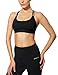 Baleaf Women's Light Support Cross Back Removable Pads Yoga Sports Bra Black Size M