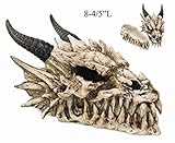 PTC 8.08 Inch Horned Dragon Skull with Fang Teeth