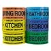 Moving Supplies - 2 Room Labeling Tape-tape for Your Bedroom, Living Room, Bathroom and Kitchen! Organize While Packing!
