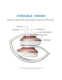 Over Ear Auriculares inalámbricos Bluetooth 4 en 1 Actualización Hi Fi Auriculares Estéreo y Auriculares con Cable con Micro Soporte Tarjeta SD TF para Dispositivos con Bluetooth, Cancelación de Ruido, Plegable