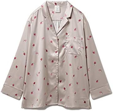 [ジェラート ピケ] ストロベリー柄サテンシャツ PWFT211220 レディース