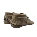 SAYOYO Baby Tassels Soft Sole Leather Infant Toddler Prewalker Shoes (12-18 Months, Tan)