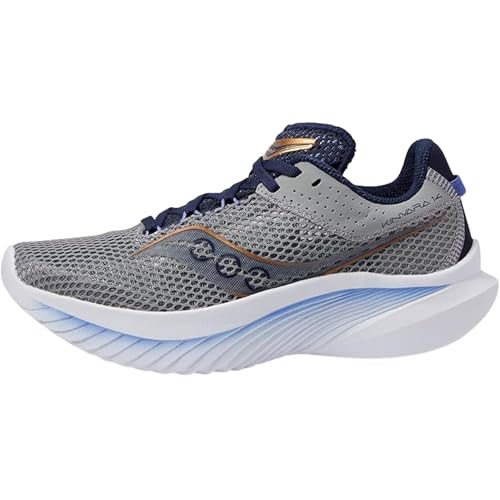 Saucony Women's Kinvara 14 Sneaker, Fossil/Pool, 5