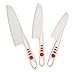 Curious Chef 3pc Nylon Knife Set - red