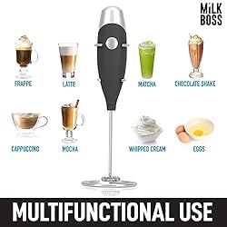 Milk Boss Mighty Milk Frother Handheld Whisk Mixer