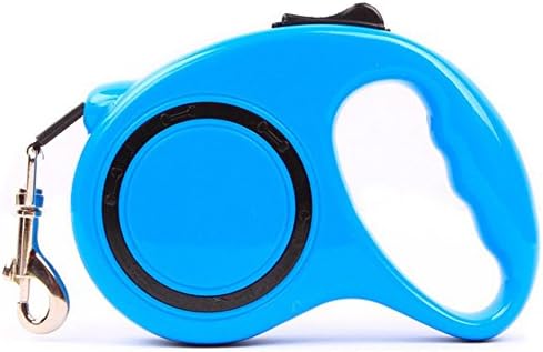 FULNEW Retractable Dog Leash with Anti-Slip Handle, 16ft Reinforced Nylon Ribbon Dog Walking Leash for Large Medium Small Dogs, One Button Brake &amp; Lock