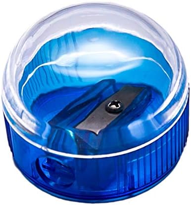 D.RECT Single Plastic Pencil Sharpener with Container Round Pack of 12, Yellow,Blue,Green,Red - Image 5