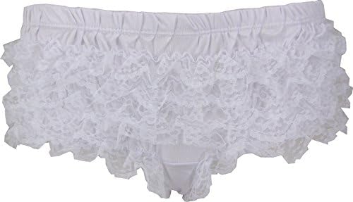 Discreet Tiger Frilly Burlesque Style White Knickers