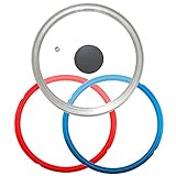 Tempered Glass Lid 10in (26cm) 8 Quart (with Black Silicone Handle Knob) for Instant Pot Accessories, Silicone Sealing Ring 8 qt (Red, Blue),Sweet and Savory Edition Ring (Black-, 8 Quart)