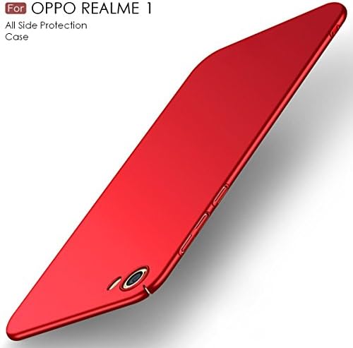 Valueactive Premium "360 Degree" Ultra-Slim Fit Anti-Scratch Resistant Shell Lightweight Rubberised Matte Hard Back Cover for Oppo Realme1 (Red)