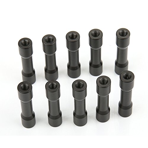 NIDICI m3 28mm Standoffs Anodized Aluminum Round Step Spacer Pillar for FPV Quadcopter Drone Frame (Black) (Pack of 10) (BLACK)