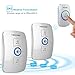 Wireless Doorbell, TeckNet Remote Wireless Door Bell Kit with LED Light, 2 Plug in Receivers and 1 Weatherproof Push Button, Operating at Over 820-feet Range with 32 Chimes (White)