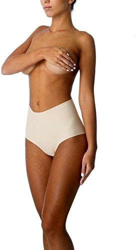 Cover Girl Shapewear CoverGirl Shapewear Seamless High Cut Smooth Control Panty High Waist Shaping Briefs for Women with Breathable Italian Fabric (Nude, S)