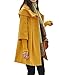 Melansay Women's Princess Wool Winter Coat With Detachable Knit Sleeves