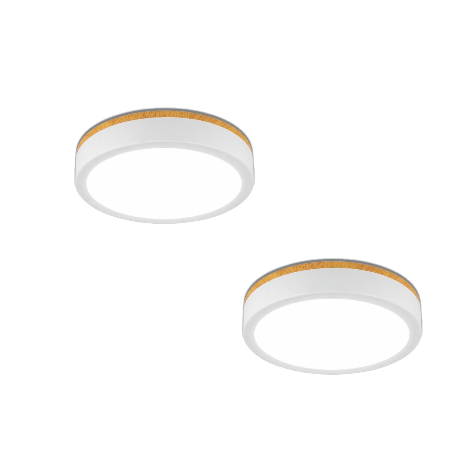 Photo 1 of 11" Minimalist Modern LED Ceiling Light, Painted Wood Grain Flush Mount with 5CCT 2700K-5000K, Dimmable LED Light Fixtures Ceiling Mount for Kitchen Bathroom Bedroom Hallway, 2 Packs