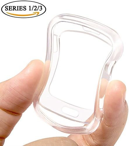 LWCUS Apple Watch Case 38mm, Clear Soft TPU Protector iWatch Case Cover with Resilient Shock Absorption for Apple Watch Series 3, Series 2, Series 1, Nike+, Sport, Edition