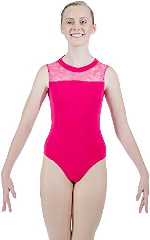 HDW DANCE Women Ballet Dance Leotard Lace Turtle Neck Sleeveless …
