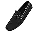 Amali Mens Embossed Smooth Classic Driver, Comfortable Driving Shoe, Matte Black Ornament, Style Sanders