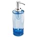 mDesign Acrylic Bath Accessory Set, Soap Dispenser Pump, Toothbrush Holder, Tumbler, Soap Dish - 4 Pieces, Ocean Blue