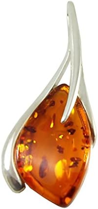 Amber Jewelry for Women - Sterling Silver and Baltic Honey Amber Pendant Madison, Amber Necklace for Women, Sterling Silver Pendants for Women, Baltic Amber Necklace, made in Poland