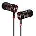 Earphone, in-Ear Headphone,Wired Earbuds with Microphone, Powerful Bass, Pure Sound, for Samsung, LG, Xiaomi, Sony, Huawei and Other Smartphones (Black Red)