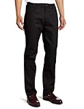 Lee Uniforms Men's Slim straight 5 pocket pant, Black, 28Wx30L