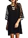 MakeMeChic Women's Casual Crewneck Half Sleeve Summer Chiffon Tunic Dress