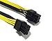 Pcie 6 Pin Male to 6 pin Male PCI Express Power Extension Cable ONLY for CoolerMaster and Thermaltake Modular Power Supply with PCIe 6 Pin Port for Graphics Video Card 32 inches 16 AWG TeamProfitcom