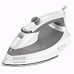 Black & Decker F976 Quickpress Iron with Smart Steam Technology, White/Silver