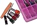Zoostliss Transparent Pink Universal Clear Nail Polish Organizer Holder -Store 48 Bottles Adjustable Dividers