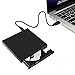 Elephant XuBlack Slim USB2.0 External Player External USB + DVD Combo CD-R/RW CD-ROM/XA DVD-ROM Burner Drive + Power Cord , Supports CD Burning for Computer,Laptop,TV and USB Port Device
