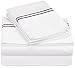 Amazon Brand – Pinzon 400-Thread-Count Egyptian Cotton Sateen Hotel Stitch Sheet Set - King, Espresso