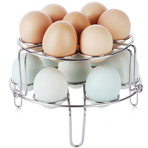 Stackable Egg Steamer Rack Compatible for Instant Pot Accessories / Vegetable Steam Rack for Pressure Cooker - Fits 5,6,8 qt Pressure Cookers - Thumbnail 5