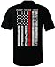 Patriot Apparel Thin Red Line T-Shirt (X-Large, Black)