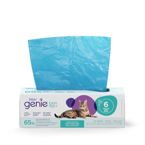 Litter Genie Easy Roll Refill | Cat Litter Refill Bags | 24 Tear-Off Bags | Las…