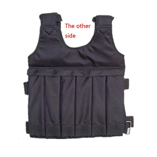 20kg Loading Weighted Vest for Boxing Training Equipment Adjustable Exercise Waistcoat Black Jacket Swat Steel Bar Clothing