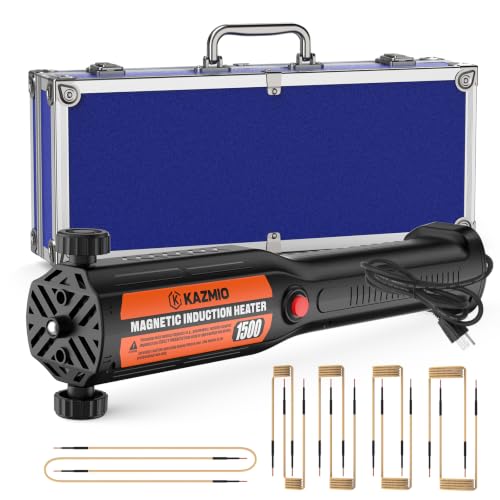 1500W Induction Heater Kit, 110V Magnetic Induction Heater with 10 Coils and Case, Nut Buster for Automotive Repair, Removing Rusted Bolts, Screws, and Gears,Orange