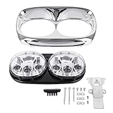 Chrome Dual LED Headlight for Harley Davidson Road Glide 2004 2005 2006 2007 2008 2009 2010 2011 2012 2013