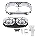 Chrome Dual LED Headlight for Harley Davidson Road Glide 2004 2005 2006 2007 2008 2009 2010 2011 2012 2013