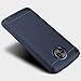 Dretal for Moto X4 Case, [Shock Resistant] Flexible Soft TPU Brushed Anti-Fingerprint Full-Body Protective Case Cover for Motorola Moto X4 (2017) (Navy)
