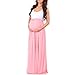 Trancylight Women Casual Sleeveless Color Block Maternity Dresses Stretch Maxi Tank Dresses