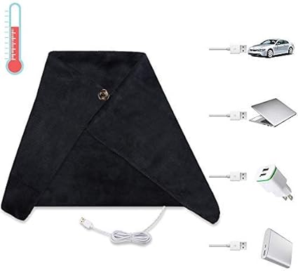 Amazon 電気ブランケット ひざ掛け 肩掛け 18年12月最新強化版 Usbブランケット おしゃれ 洗える 電気毛布 掛け 敷き 電気もうふ 80 45cm 冬物家電 ブラック Vaviya 電気毛布 ひざ掛け
