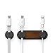 Philonext hui-98 TedGem Magnetic Cable Organizer, Desktop Cord Management, Multipurpose Magnetic Cable Clips with 3 Cable Buckles and 2 Bases for Cell Phone Cable, Light Grey
