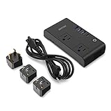 BESTEK [3-Pack Small Travel Size] Grounded Universal Plug Adapter Travel Companion Universal Plug for Japan