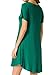 JollieLovin Women's Tunic Top Casual Short Sleeve Swing Loose T-Shirt Dress (Deep Green, 3X)
