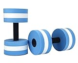 Leegoal TM 1 Pair Water Aerobic Exercise Foam Dumbbells Pool Resistance, Water Fitness Exercises Equipment for Weight Loss,Blue
