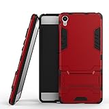 Xperia XA Heavy Duty Case DWaybox 2 in 1 Hybrid Armor Hard Back Case Cover for Sony Xperia XA (Marsala Red)